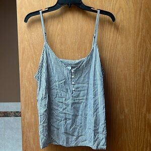 Old navy women’s gray and white striped tank top